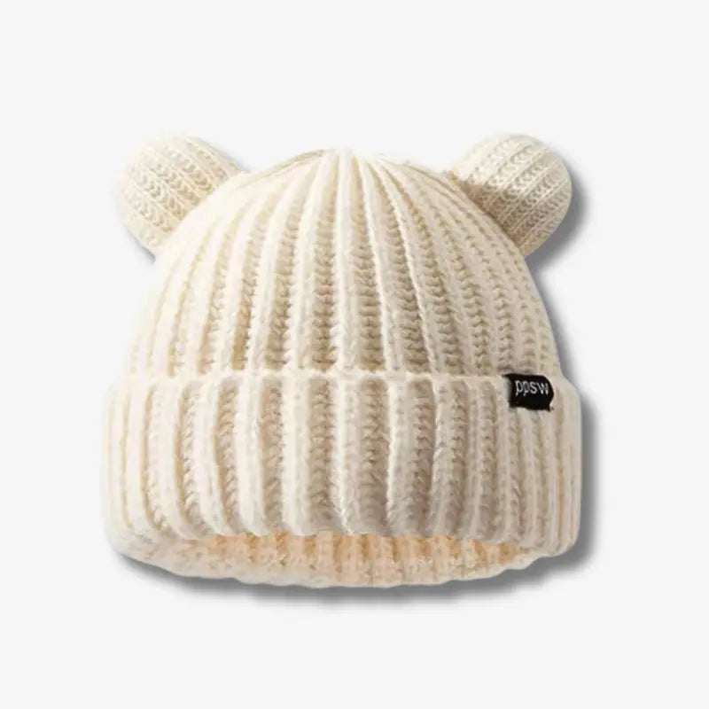 Bonnet avec des oreilles blanc