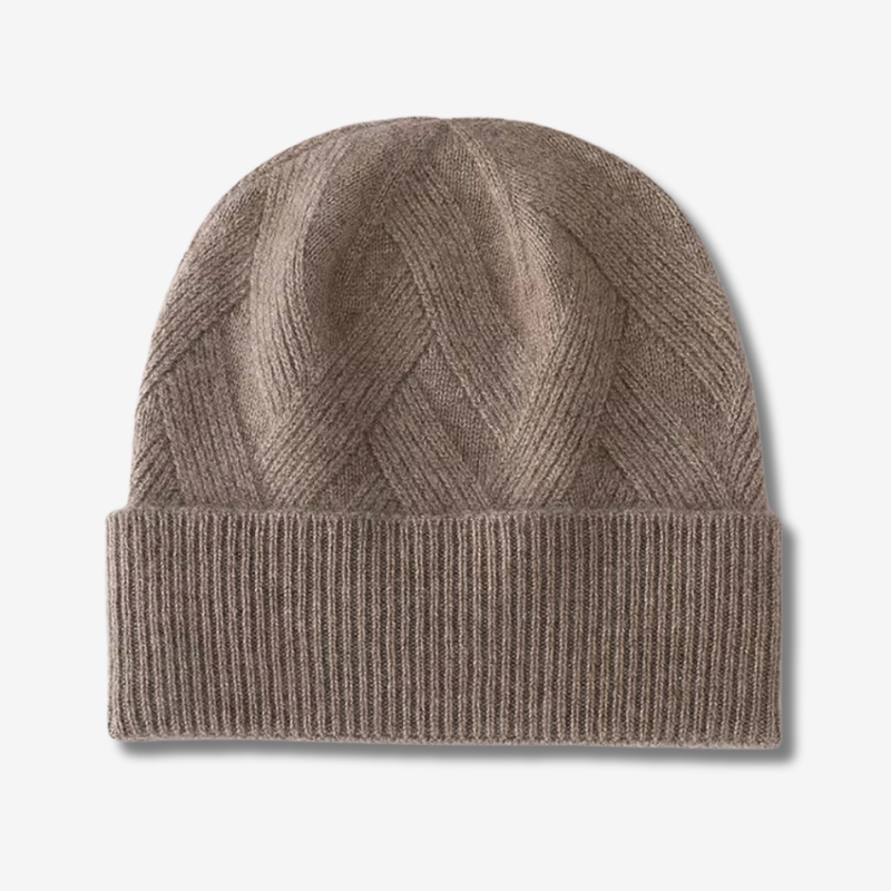 Bonnet cachemire femme taupe