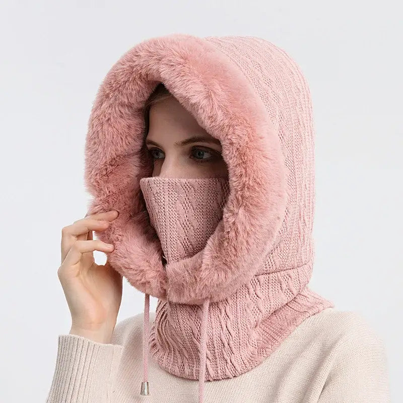 Bonnet capuche femme rose