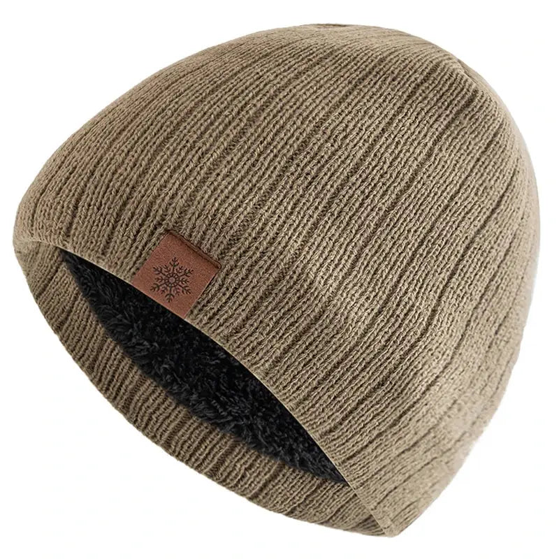 Bonnet chaud homme beige