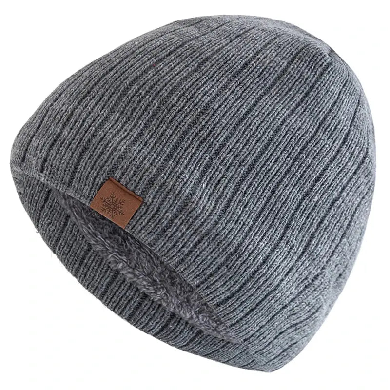 Bonnet chaud homme gris