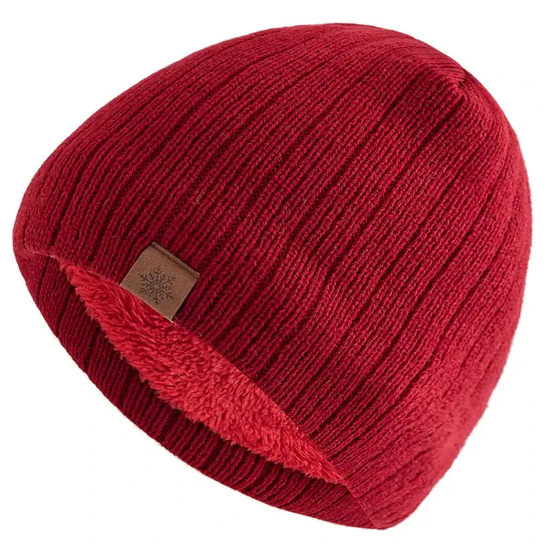 Bonnet chaud homme rouge