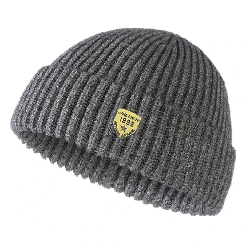 Bonnet court homme gris