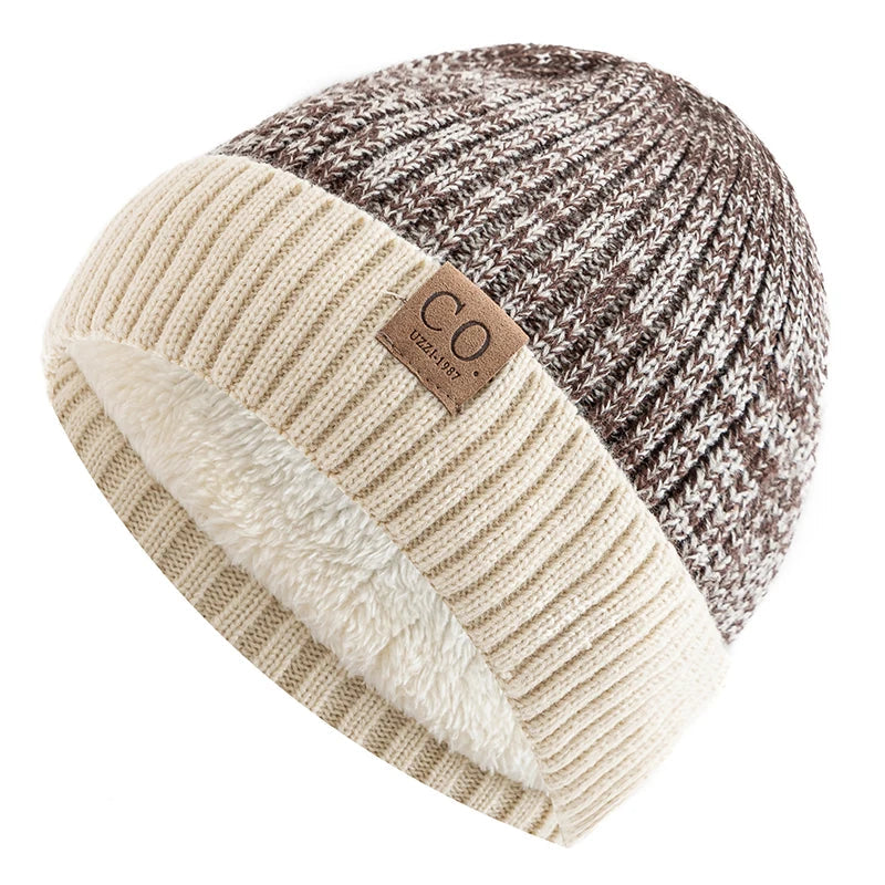 Bonnet doublé polaire homme beige