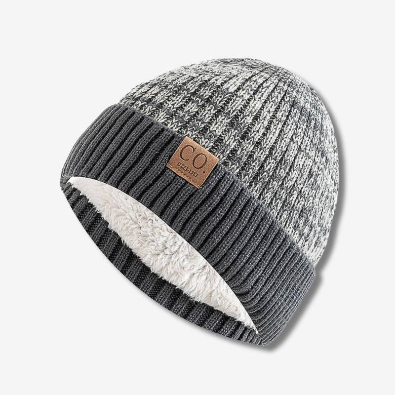Bonnet doublé polaire homme gris