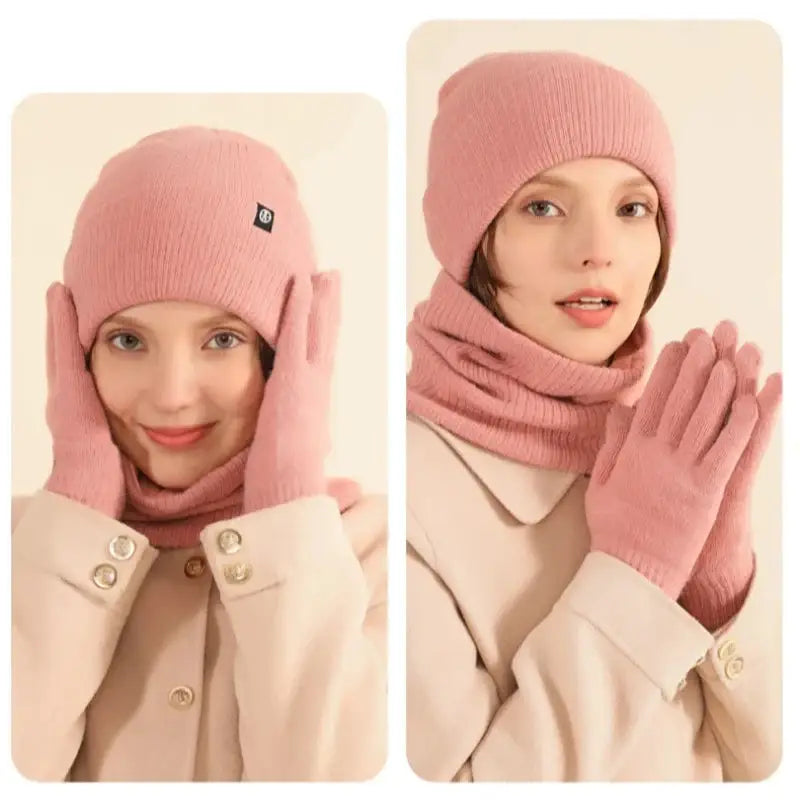 Bonnet écharpe femme