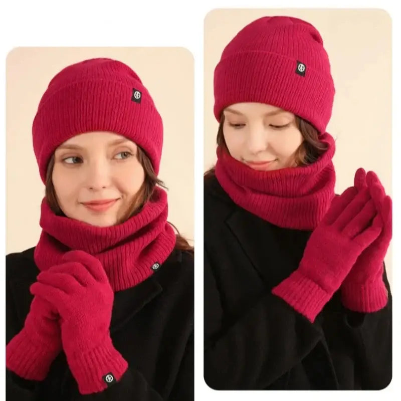 Bonnet écharpe femme