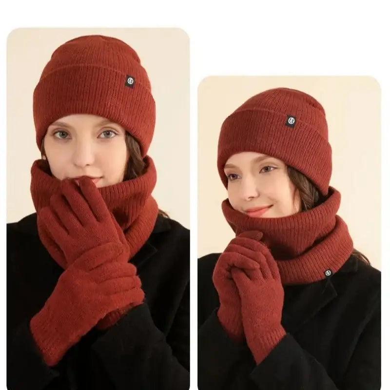 Bonnet écharpe femme