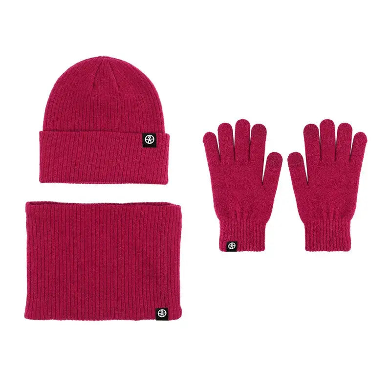 Bonnet écharpe femme fushia