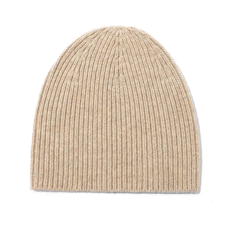 Bonnet en laine pour femme beige