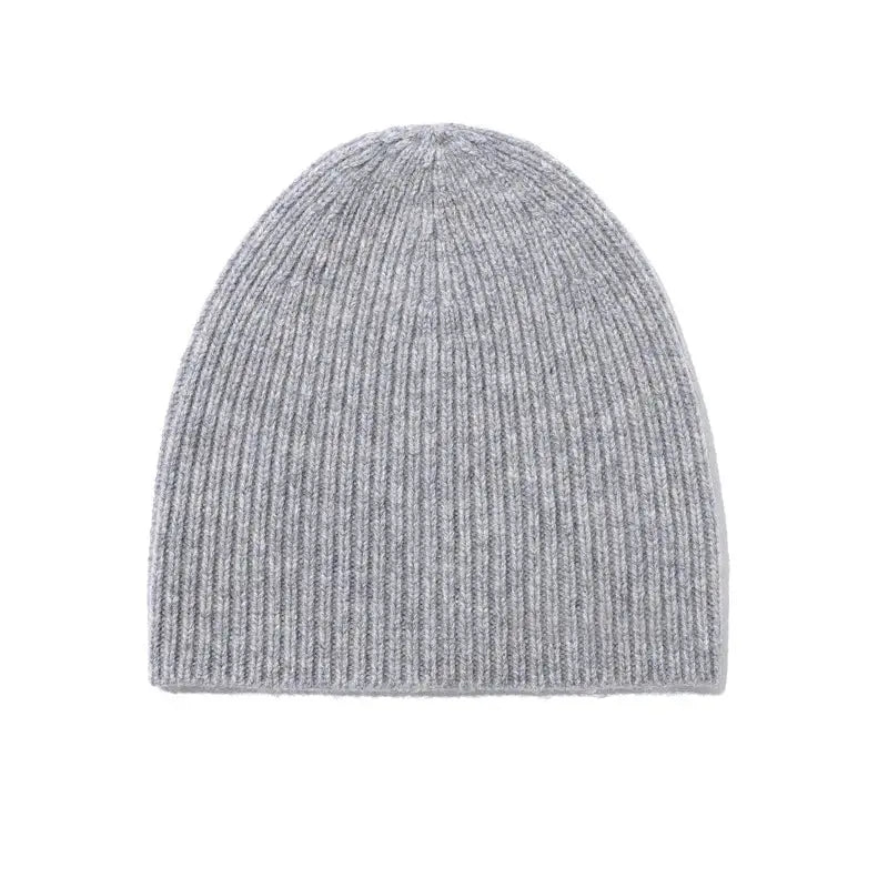 Bonnet en laine pour femme gris clair