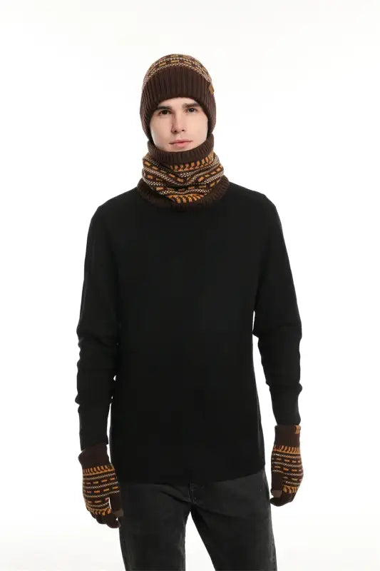 Bonnet et écharpe homme