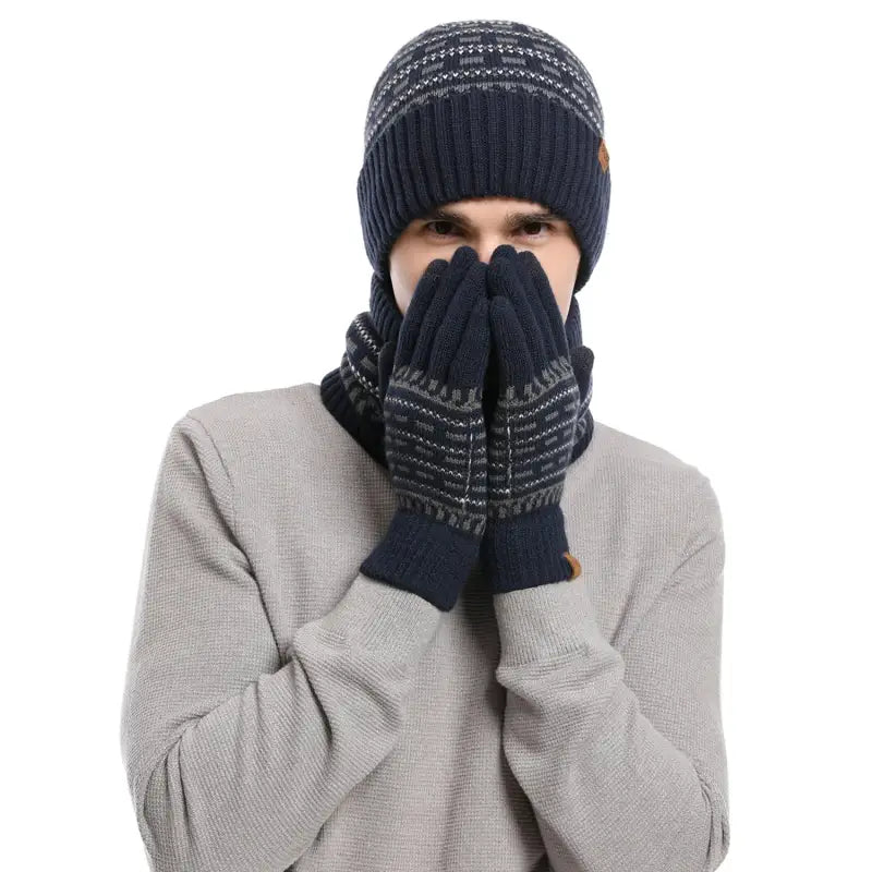Bonnet et écharpe homme