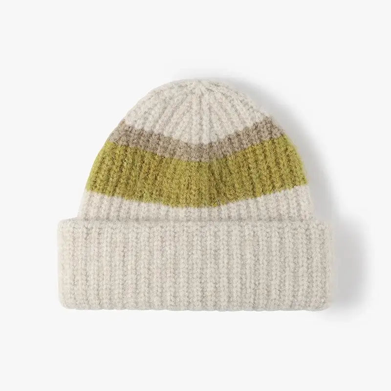 Bonnet homme laine blanc