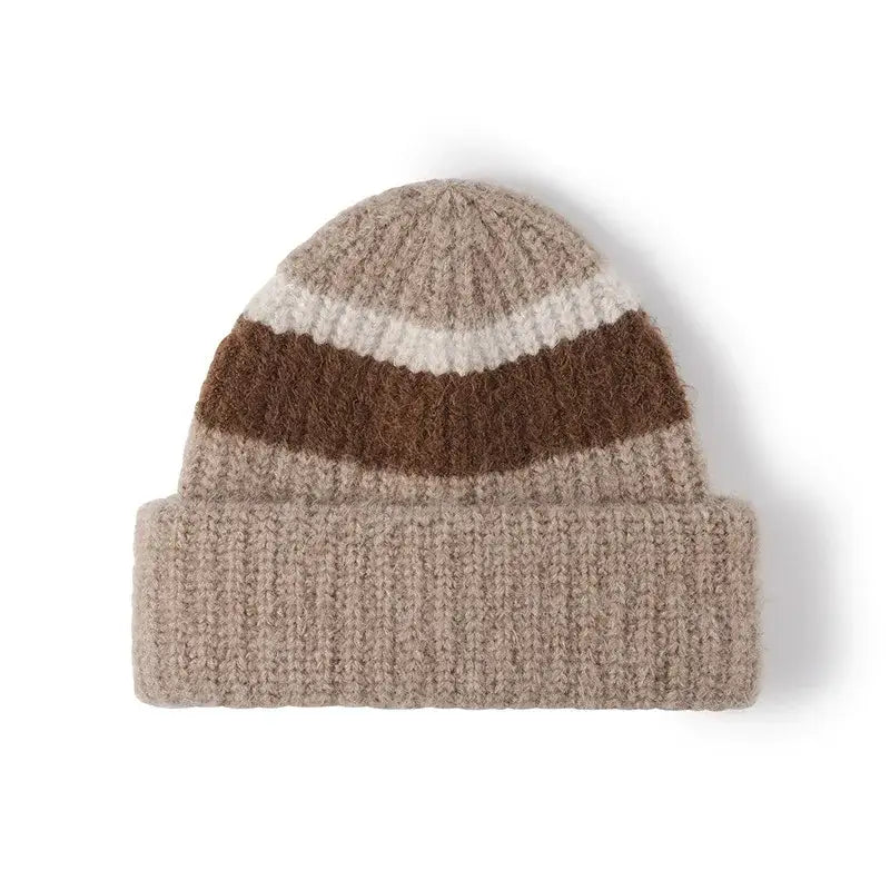 Bonnet homme laine marron