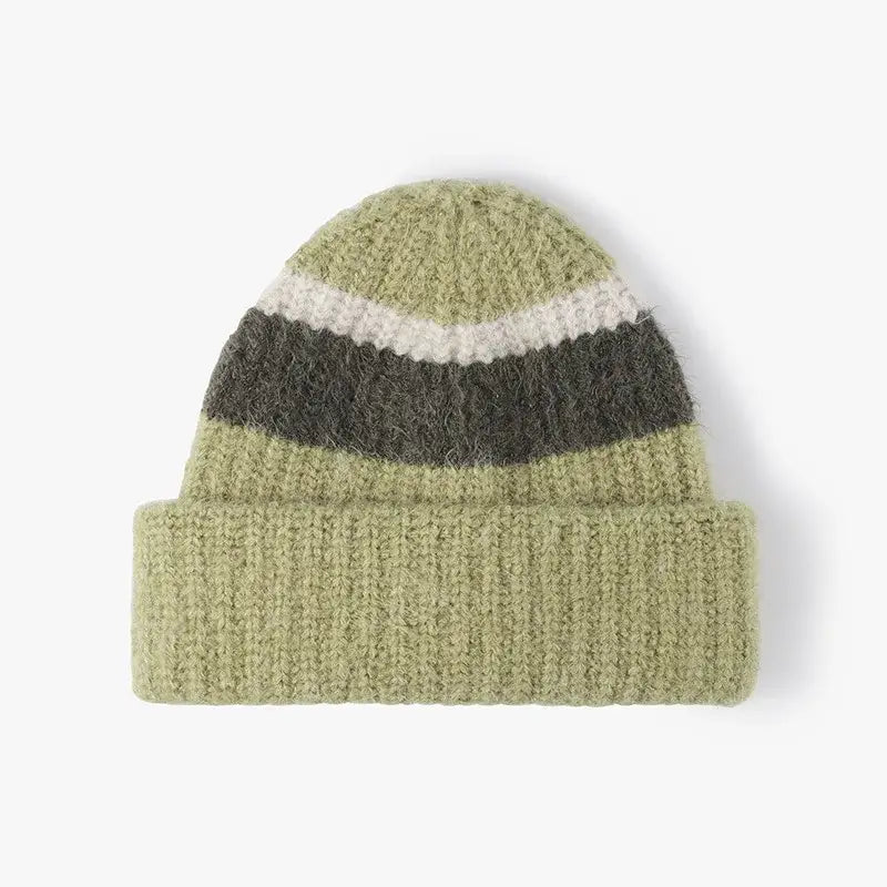 Bonnet homme laine vert