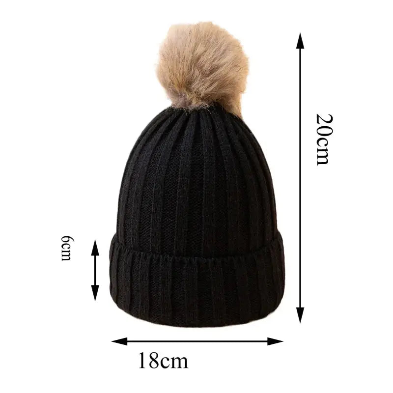 Bonnet pompon femme
