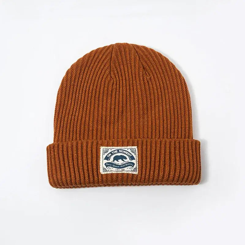 Bonnet tricoté on the moment rouille