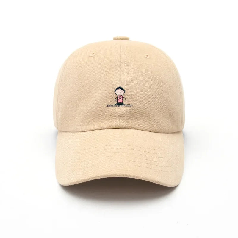 Casquette brodée lola beige
