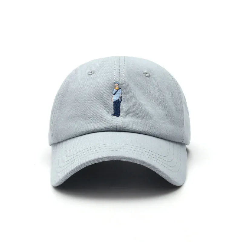 Casquette brodée lola gris clair