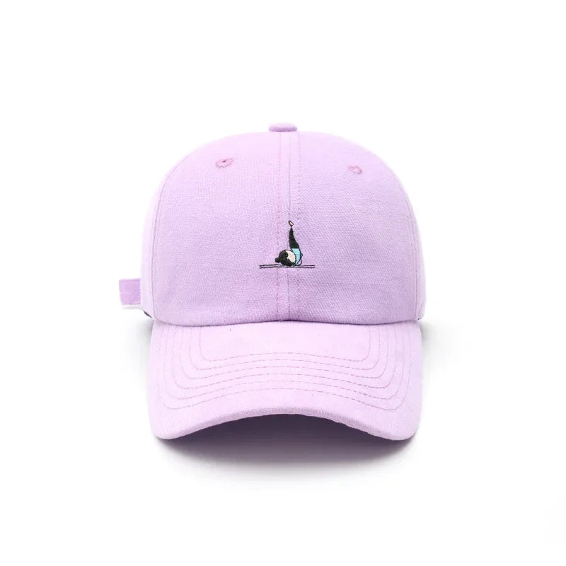 Casquette brodée lola violet
