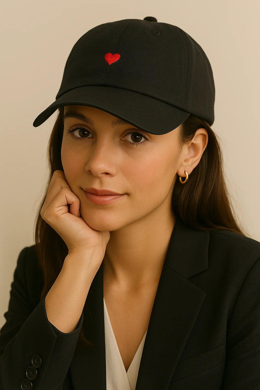 Casquette coeur brodé