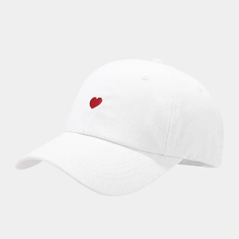 Casquette coeur brodé blanc
