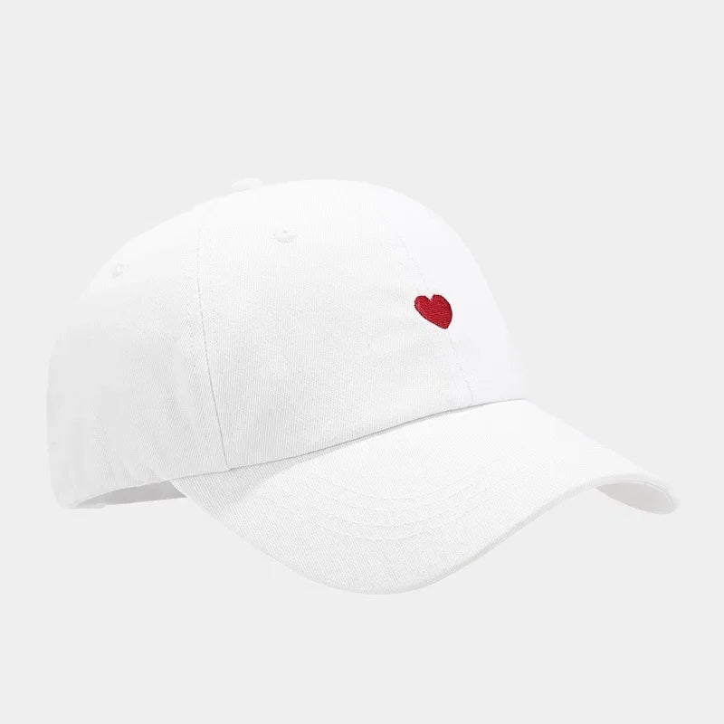 Casquette coeur brodé blanc