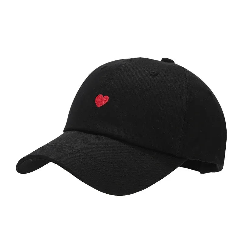 Casquette coeur brodé noir