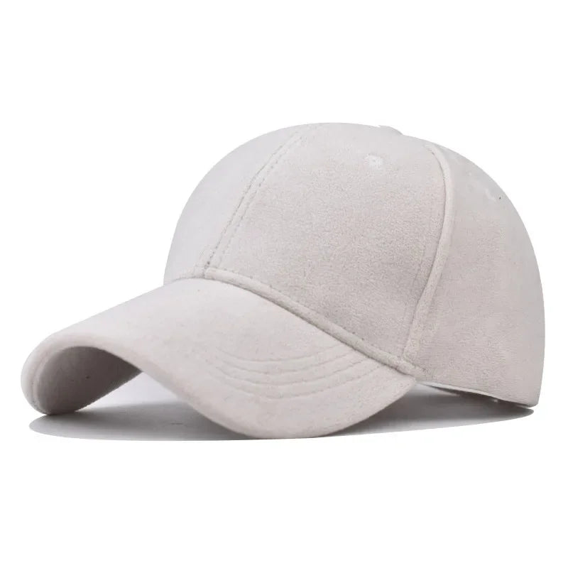 Casquette en daim beige