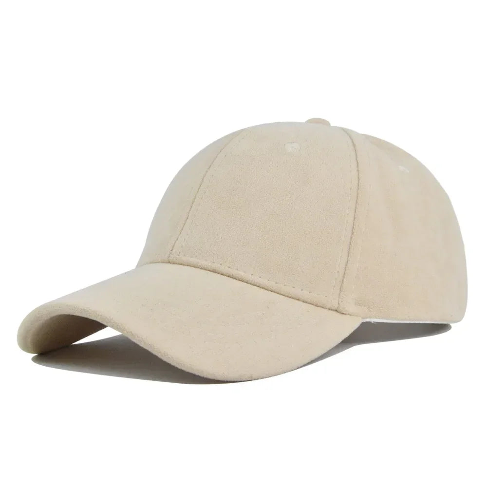 Casquette en daim crème
