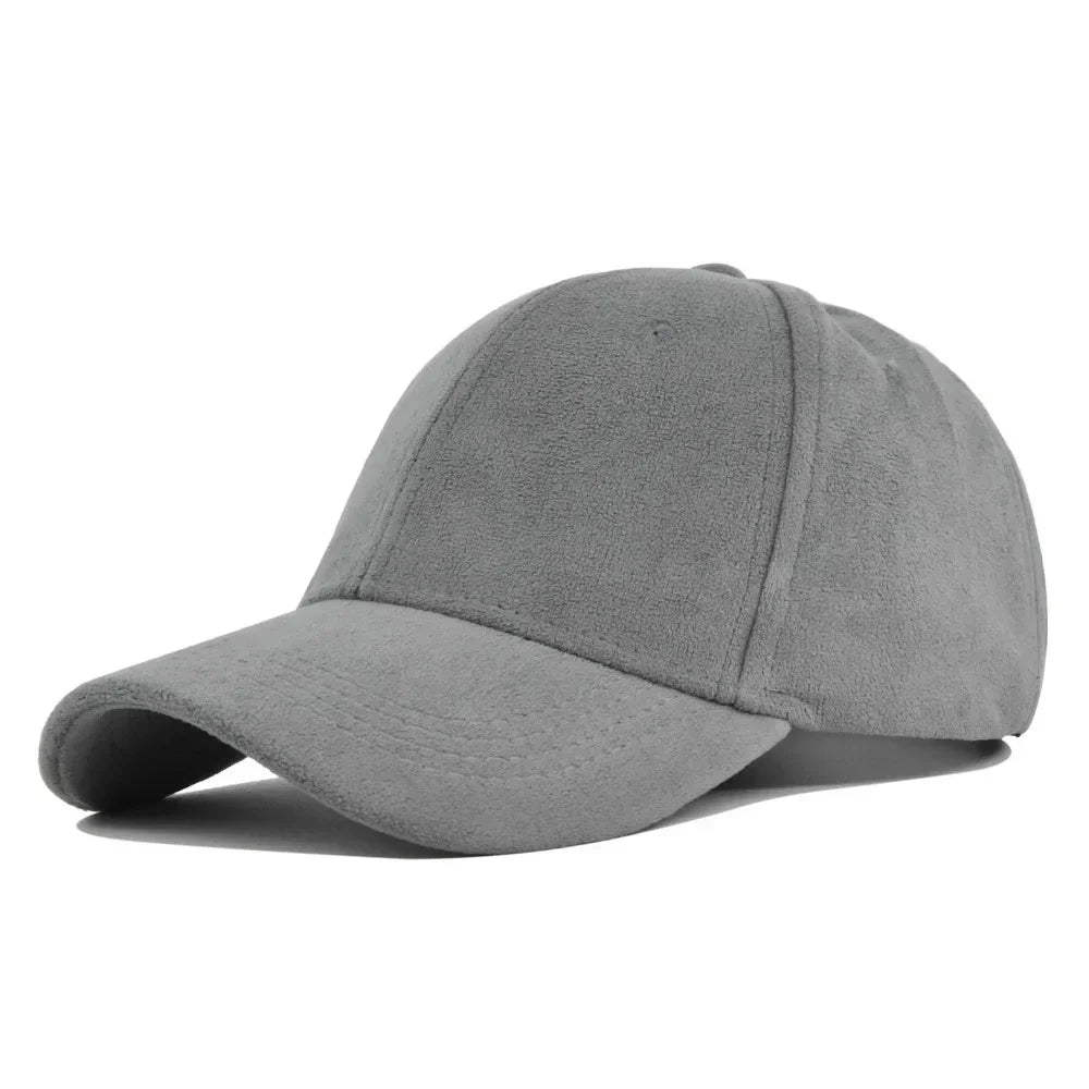 Casquette en daim gris