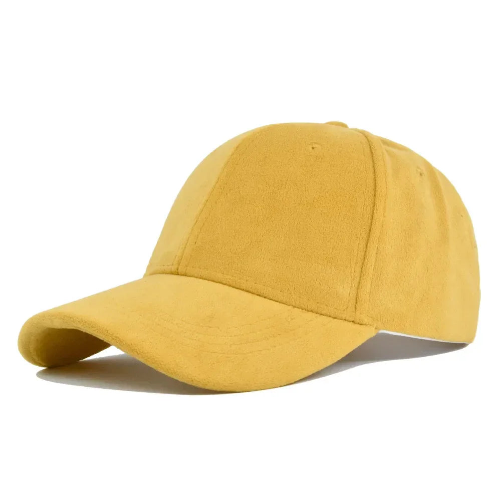 Casquette en daim jaune
