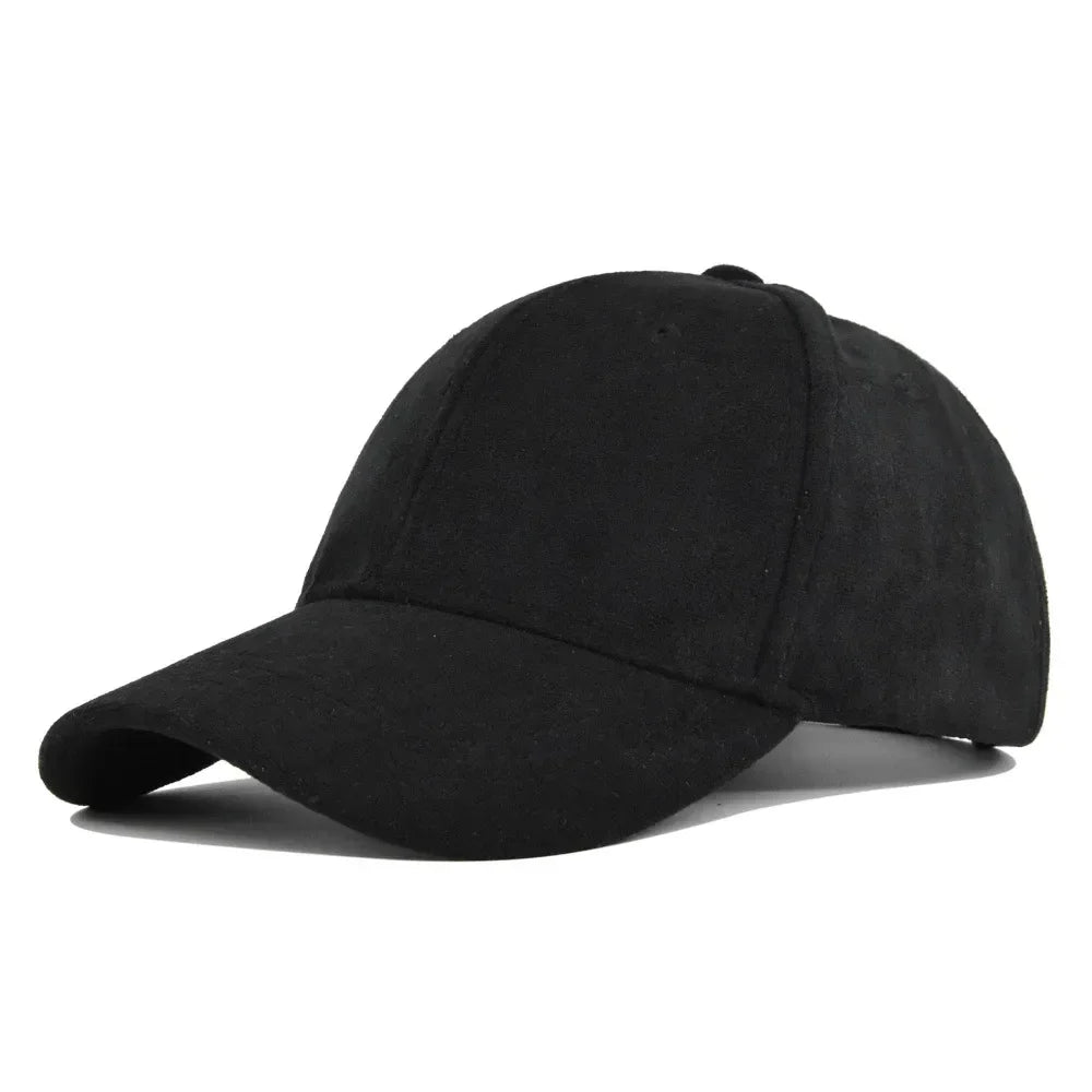 Casquette en daim noir