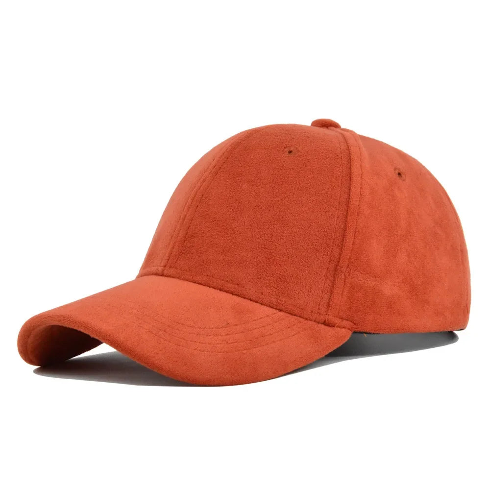 Casquette en daim orange