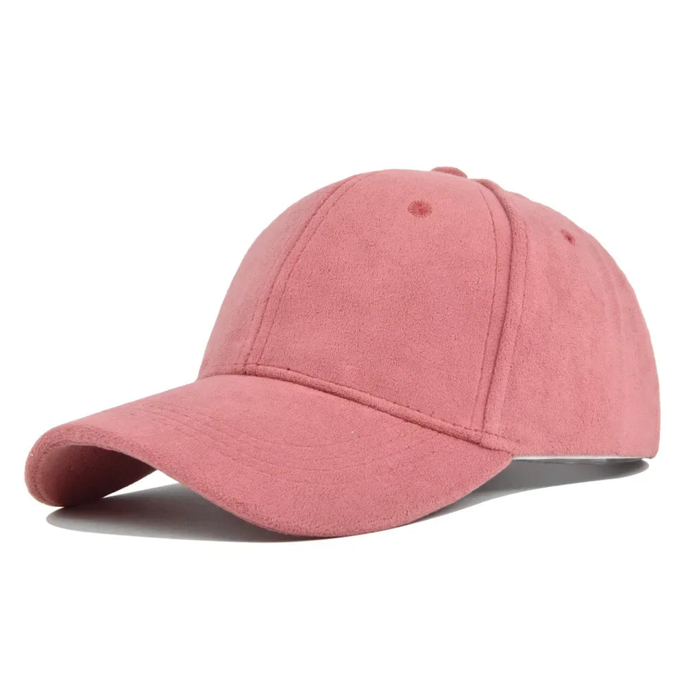 Casquette en daim rose