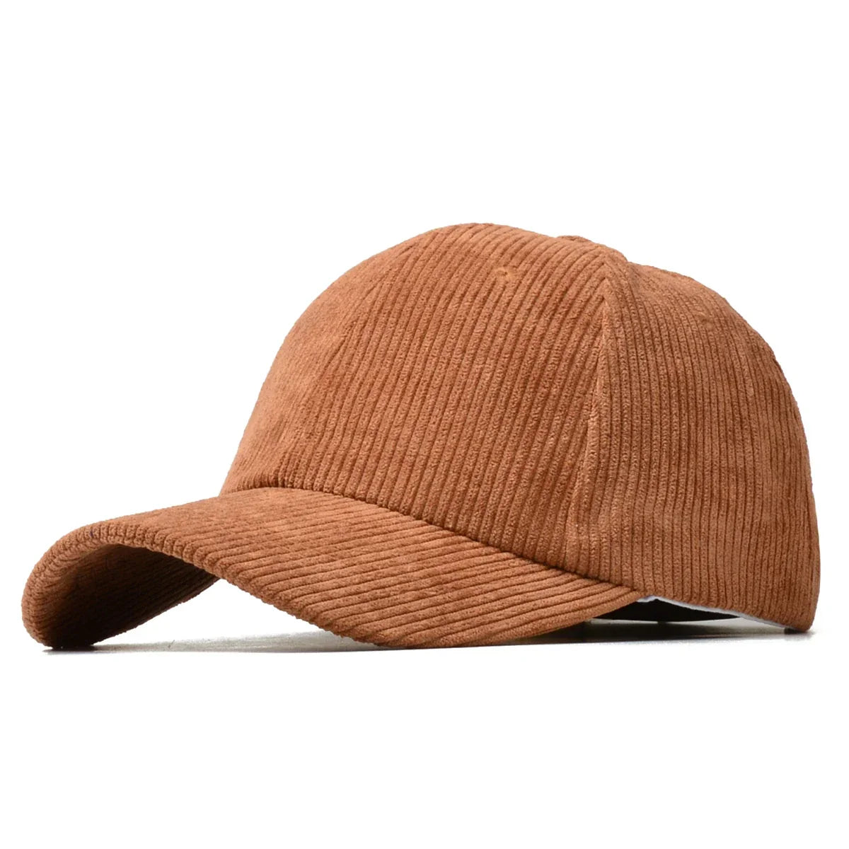 Casquette en velours marron