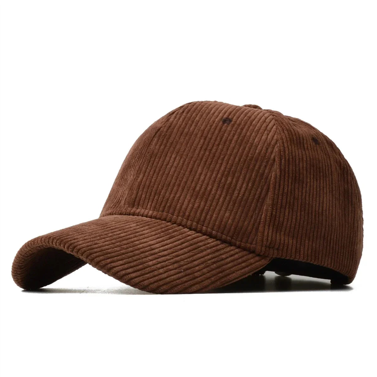 Casquette en velours marron foncé