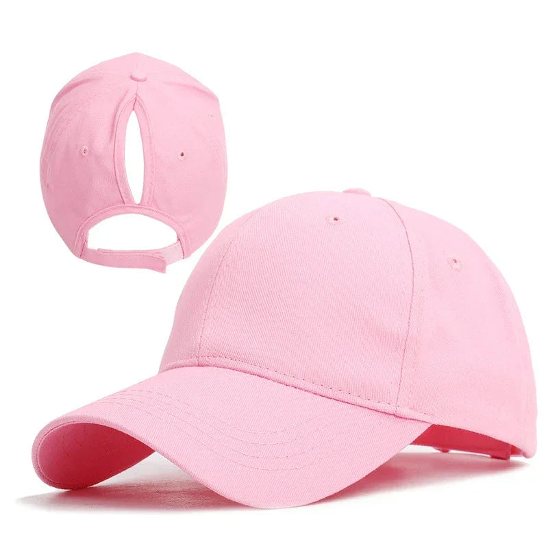 Casquette femme queue de cheval rose