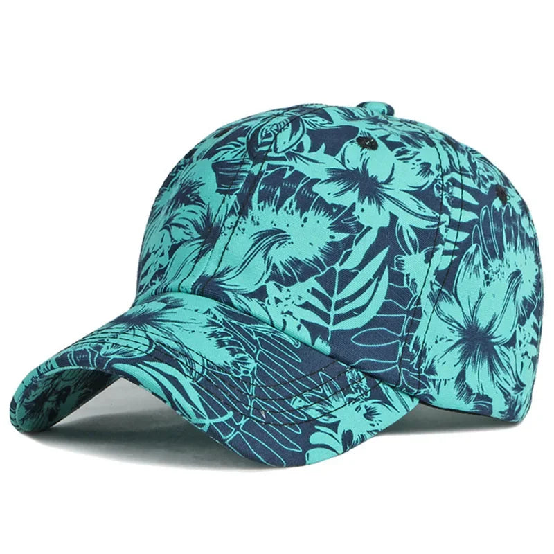 Casquette femme tropicale bleu