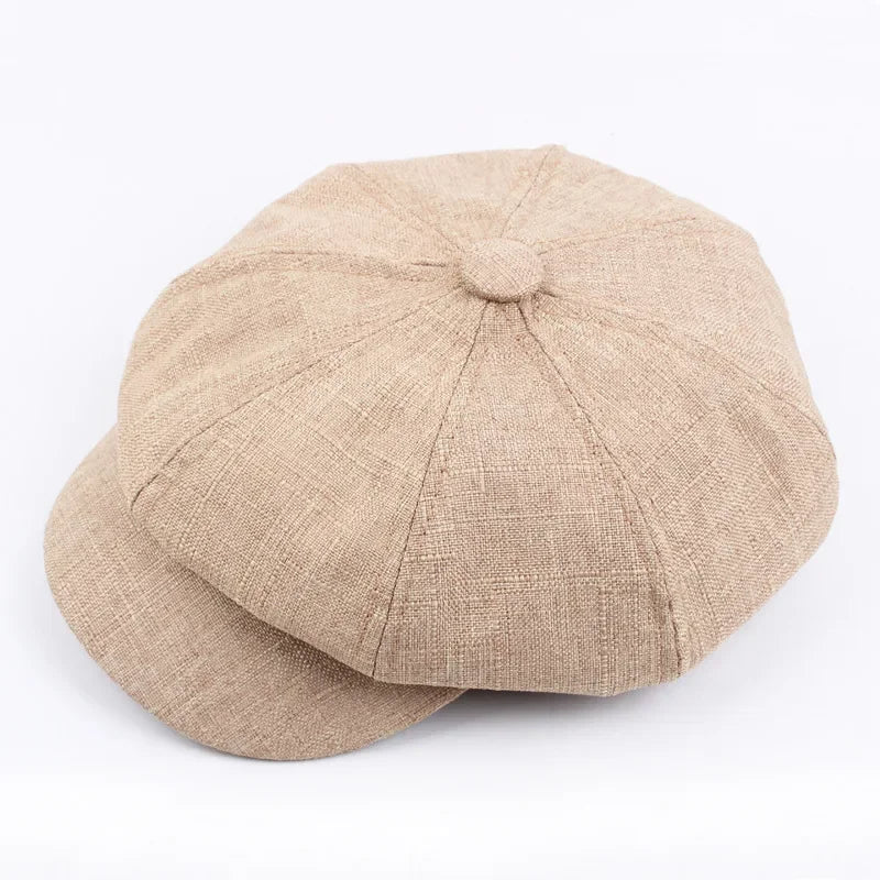 Casquette gavroche toile beige