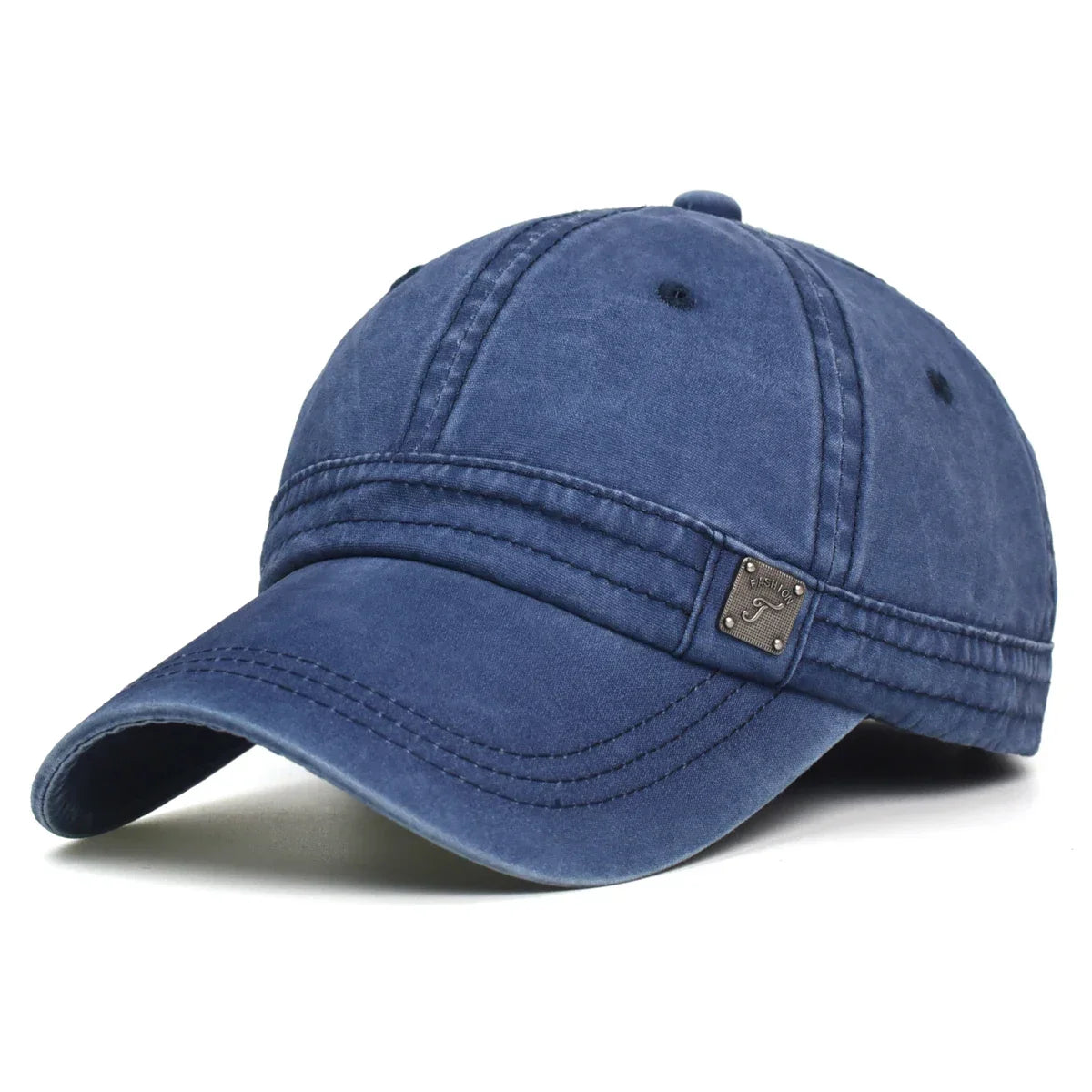 Casquette homme coton délavé bleu