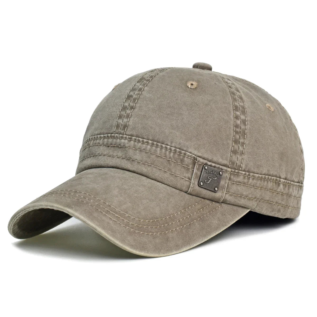 Casquette homme coton délavé gris