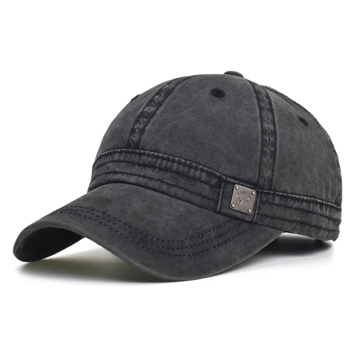 Casquette homme coton délavé noir