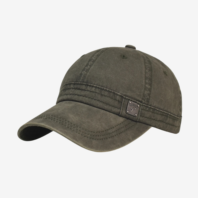 Casquette homme coton délavé vert