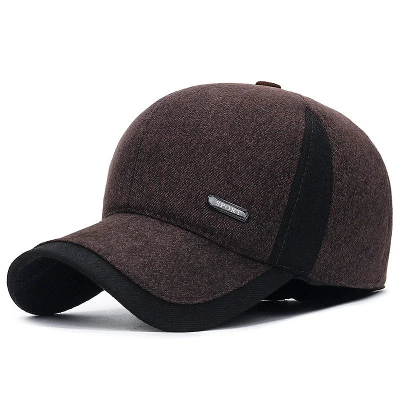 Casquette homme hiver marron
