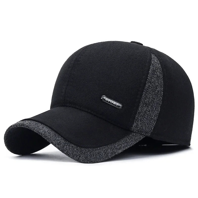 Casquette homme hiver noir