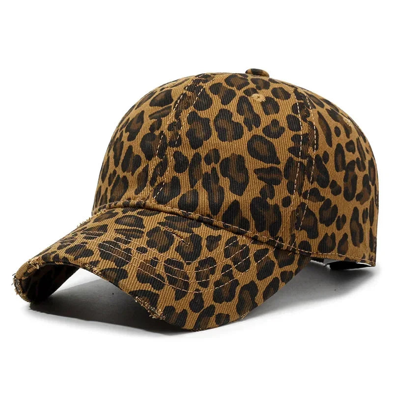 Casquette léopard marron
