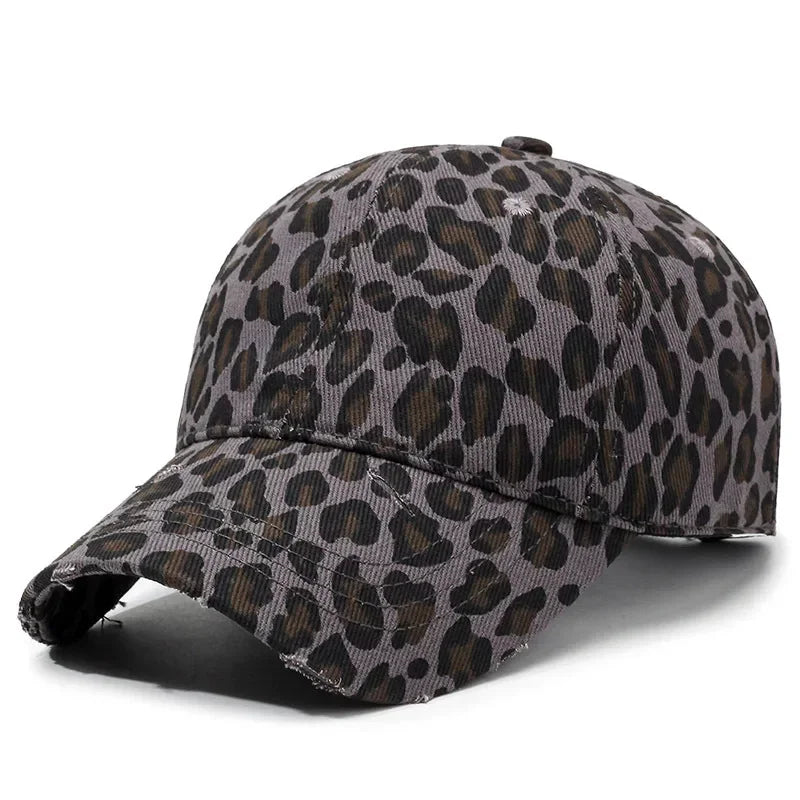 Casquette léopard noir