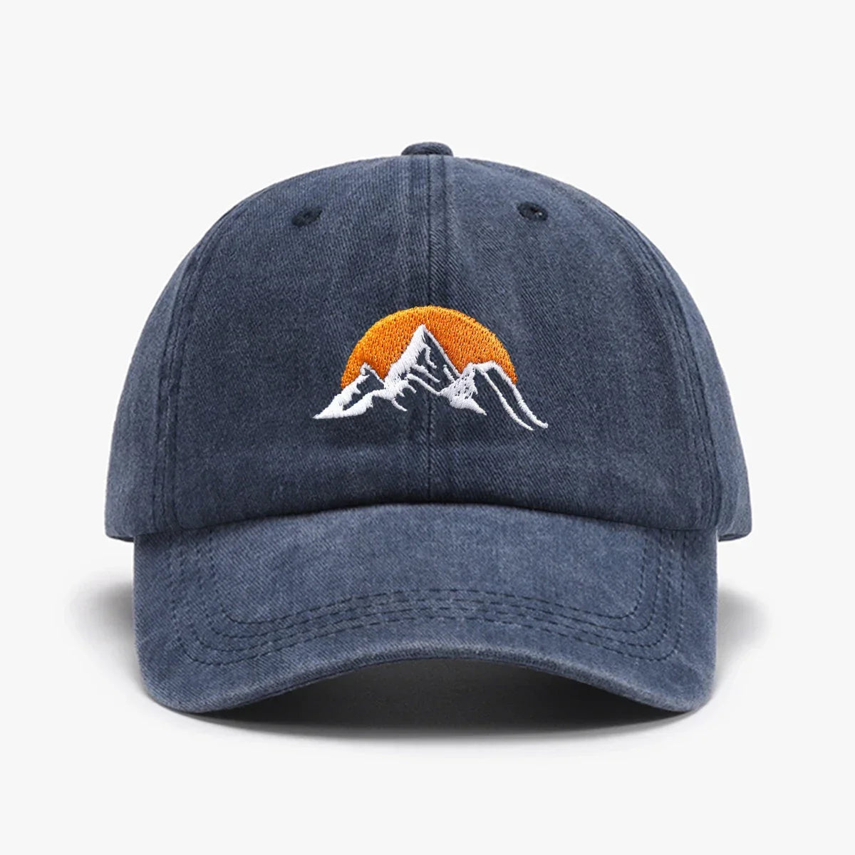 Casquette montagne brodée bleu